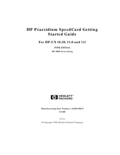 HP -ux 11.0 Getting Started Manual