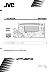 JVC KW-XG504 Instructions Manual
