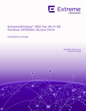 Extreme Networks AP5050U Installation Manual