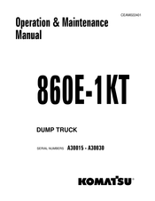Komatsu 860E-1KT Operation & Maintenance Manual