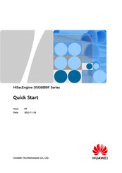Huawei HiSecEngine USG6000F Series Quick Start Manual
