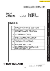 New Holland E265B Shop Manual