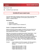 DSC Sur-Gard System III SG-DRL3-IP Quick Install Manual