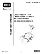 Toro Greensmaster e1021 Diagnostic Manual