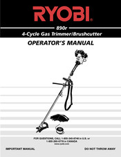 Ryobi 890r Operator's Manual