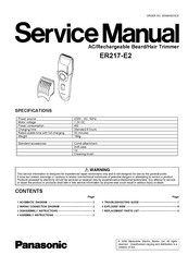 Panasonic ER217-E2 Service Manual