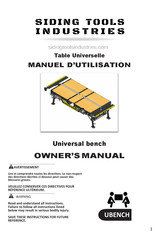 Siding Tools Industries UBENCH-B Owner's Manual