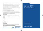 Plantronics Voyager B230 Quick Start Manual