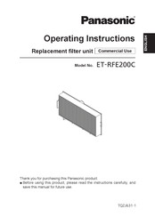 Panasonic ET-RFE200C Operating Instructions