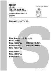 Toshiba MMY-MAP0726FT2P-UL Service Manual