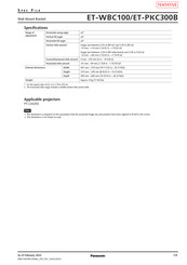 Panasonic ET-PKC300B Manual