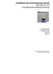 Abb REL 551-C1 2.3 Series Installation And Commissioning Manual