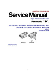 Panasonic Mini DV NV-DS25EGM Service Manual