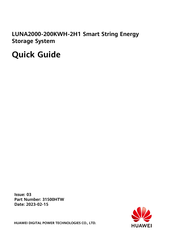 Huawei LUNA2000-200KWH-2H1 Quick Manual
