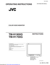JVC TM-H1900GE Instructions Manual