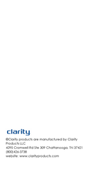 Clarity WakeAssure+ User Manual
