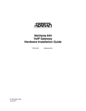 ADTRAN NetVanta 644 Hardware Installation Manual