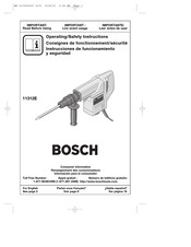 Bosch 11312E Operating/Safety Instructions Manual