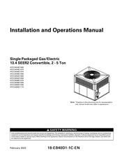 Trane 4YCC4036E1070 Installation And Operation Manual
