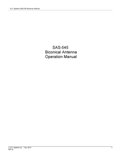 A.h. Systems SAS-545 Operation Manual