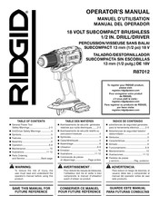 Ridgid R87012 Operator's Manual