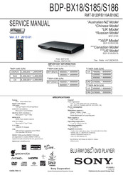 Sony BDP-S186 Service Manual