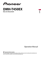 Pioneer DMH-T450EX Operation Manual
