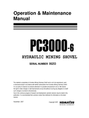 Komatsu 06253 Operation & Maintenance Manual