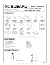 Subaru H001SFJ800 Installation Manual