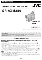 JVC GR-AXM250 Instructions Manual