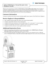 Agilent Technologies G5585B Installation Checklist