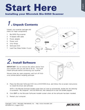 Microtek Bio-5050 Start Here Manual