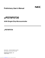 Nec mPD78F0730 Preliminary User's Manual