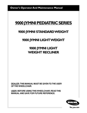 Invacare 9000 Jymni Standard Weight Owner's Operator And Maintenance Manual