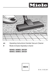 Miele SDAE4 Operating Instructions Manual