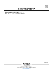 Lincoln Electric INVERTEC 400TP Operator's Manual