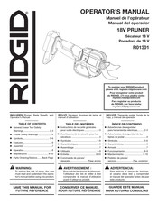 RIDGID R01301 Operator's Manual