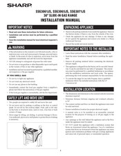 Sharp SSG3061JS Installation Manual