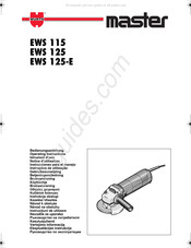 Master EWS 115 Operating Instructions Manual