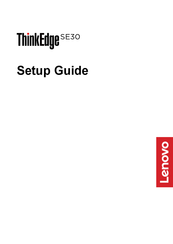Lenovo ThinkEdge SE30 Setup Manual