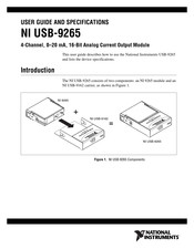National Instruments USB-9265 User Manual And Specifications