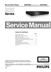 Philips BDP3000/98 Service Manual