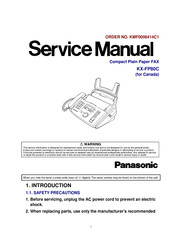Panasonic KX-FP80C Service Manual