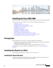 Cisco NCS 4206 Installing