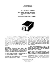 Wells MOD-100T Preliminary Service Manual