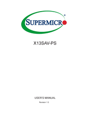 Supermicro X13SAV-PS User Manual