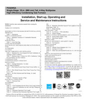 Carrier PG92MSAA60100C Installation, Start-Up, Operating And Service And Maintenance Instructions