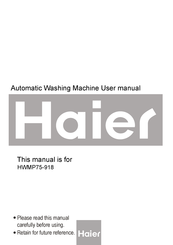 Haier HWMP75-918 User Manual