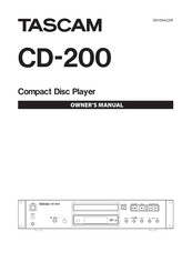 Tascam CD-200 Owner's Manual