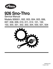 Ariens Sno-Thro 926001 Service Manual
